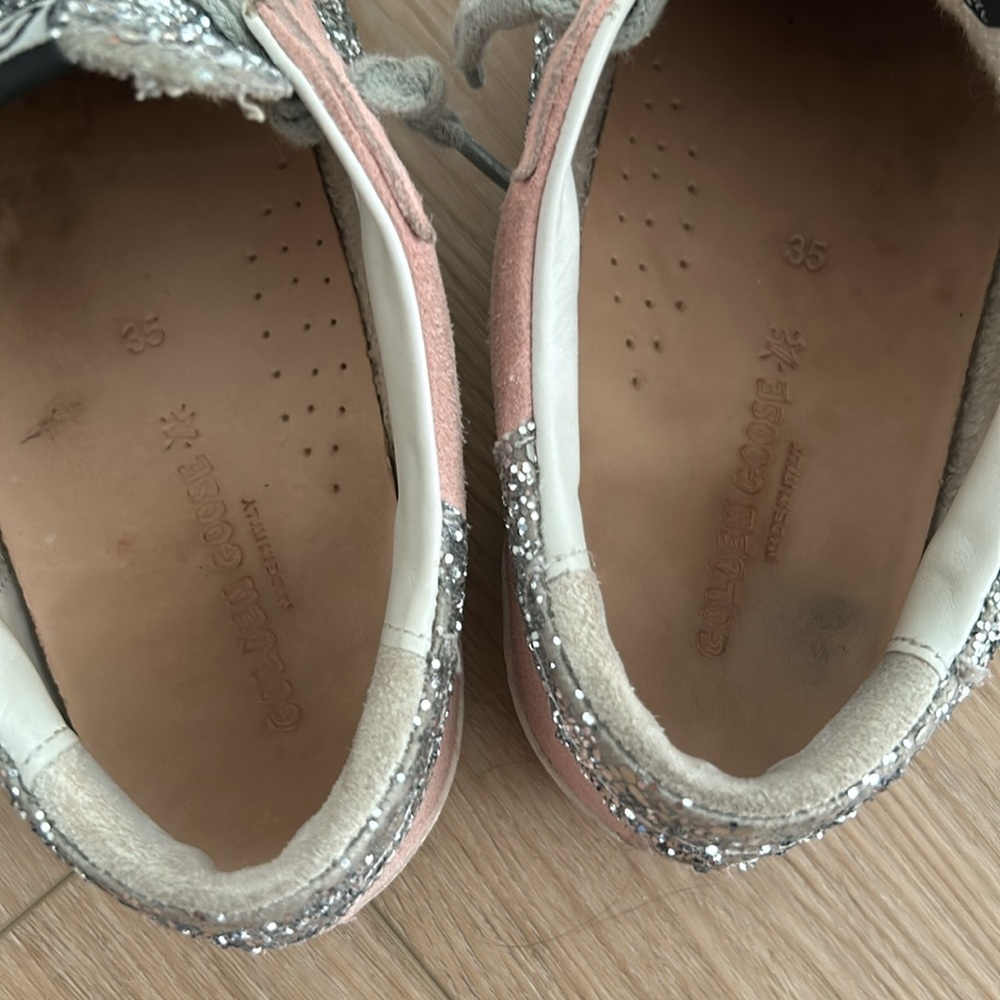 golden goose super star sparkle shoes size EU 35 / US 3.5 kids / women US 5.5 - Picture 6 of 8